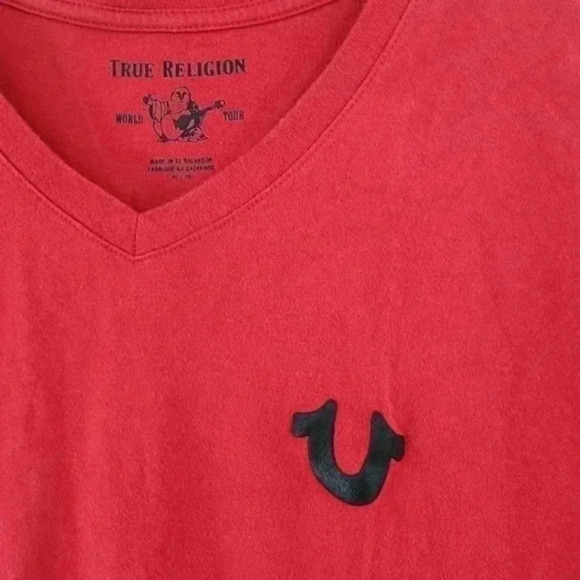 True Religion Men's XL Red T Shirt - Picture 3 of 7